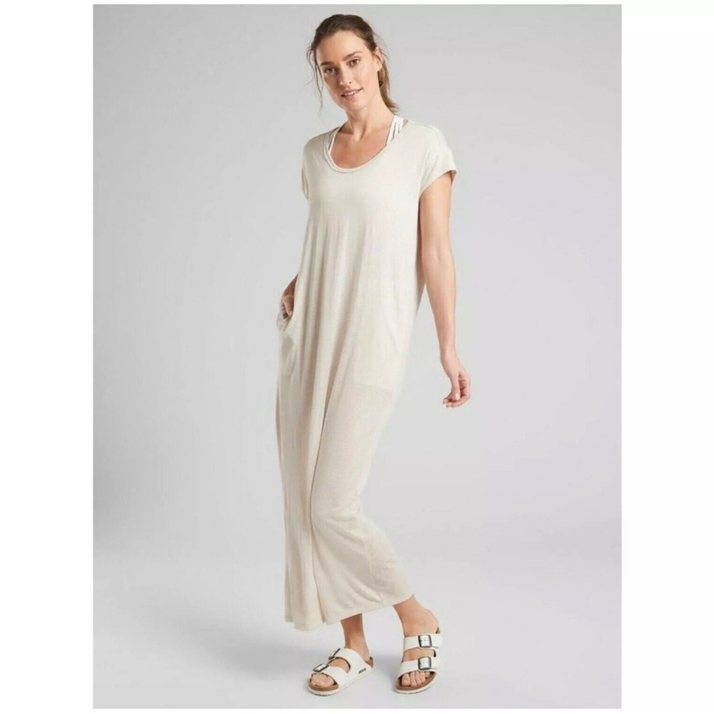 Athleta Women's "Asiago White" Martinique Summer Maxi Dress Small Style 405483